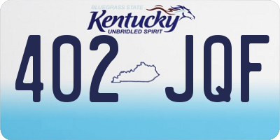 KY license plate 402JQF