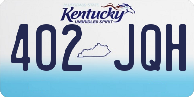 KY license plate 402JQH