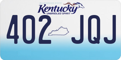 KY license plate 402JQJ