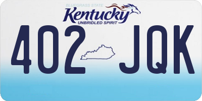 KY license plate 402JQK