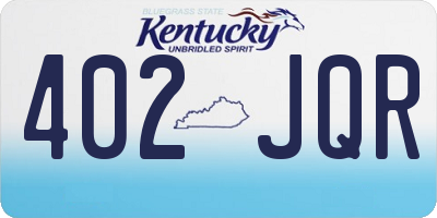 KY license plate 402JQR
