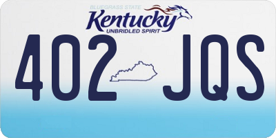KY license plate 402JQS