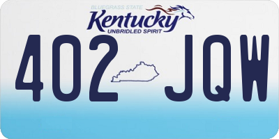 KY license plate 402JQW