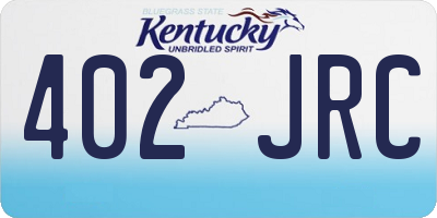 KY license plate 402JRC