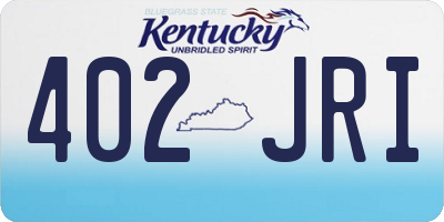 KY license plate 402JRI