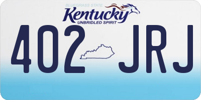 KY license plate 402JRJ