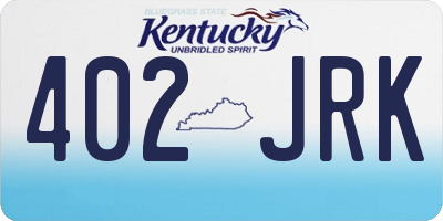 KY license plate 402JRK