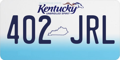 KY license plate 402JRL