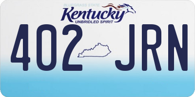 KY license plate 402JRN