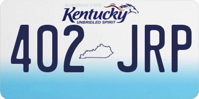 KY license plate 402JRP