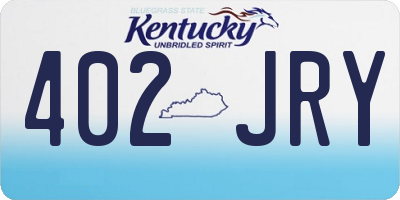 KY license plate 402JRY