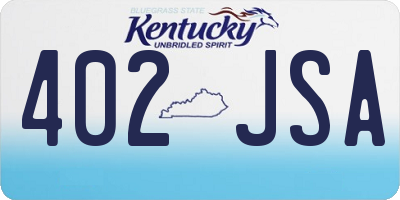 KY license plate 402JSA