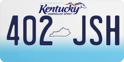 KY license plate 402JSH