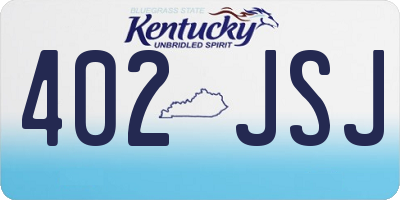 KY license plate 402JSJ