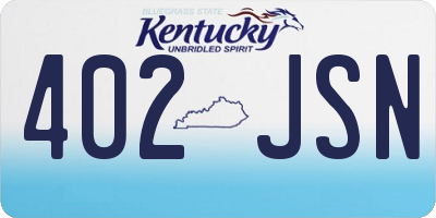 KY license plate 402JSN