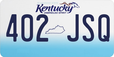 KY license plate 402JSQ