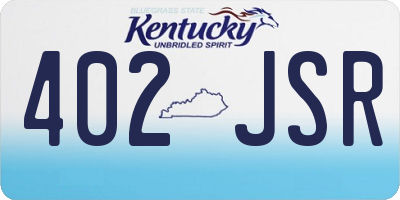 KY license plate 402JSR