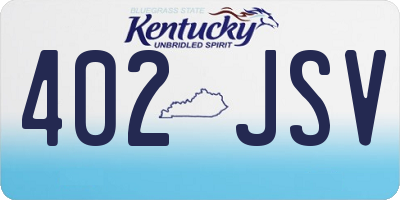 KY license plate 402JSV