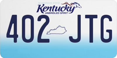 KY license plate 402JTG