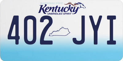 KY license plate 402JYI