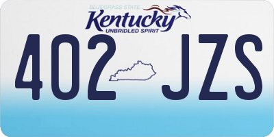 KY license plate 402JZS