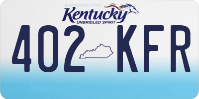 KY license plate 402KFR