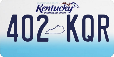 KY license plate 402KQR