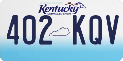 KY license plate 402KQV