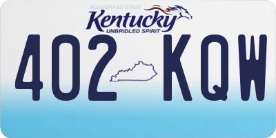 KY license plate 402KQW