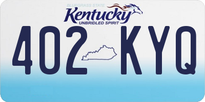 KY license plate 402KYQ