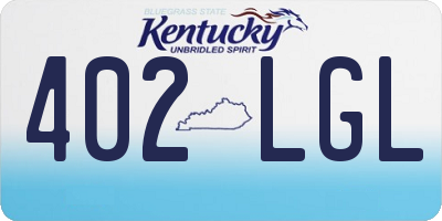 KY license plate 402LGL