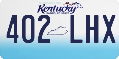 KY license plate 402LHX