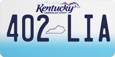 KY license plate 402LIA