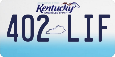 KY license plate 402LIF