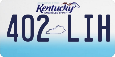 KY license plate 402LIH