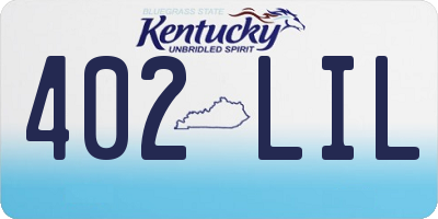 KY license plate 402LIL