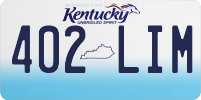 KY license plate 402LIM