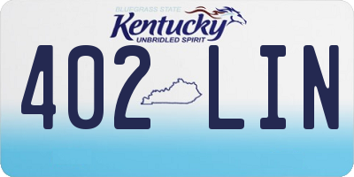 KY license plate 402LIN
