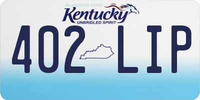 KY license plate 402LIP