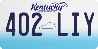 KY license plate 402LIY