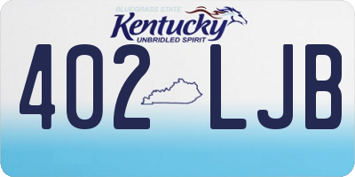 KY license plate 402LJB
