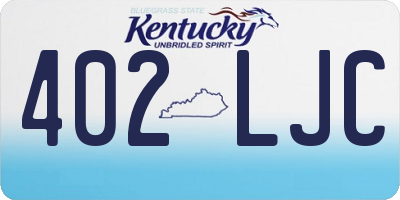 KY license plate 402LJC