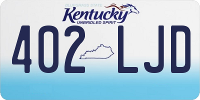 KY license plate 402LJD
