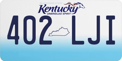 KY license plate 402LJI