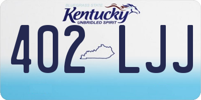 KY license plate 402LJJ