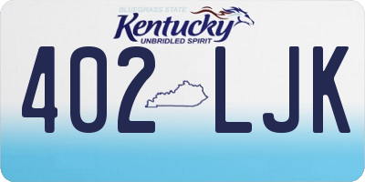 KY license plate 402LJK