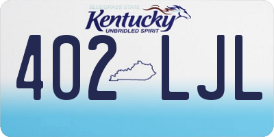 KY license plate 402LJL