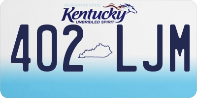 KY license plate 402LJM