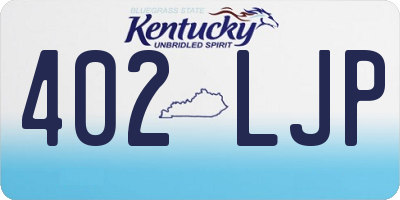 KY license plate 402LJP