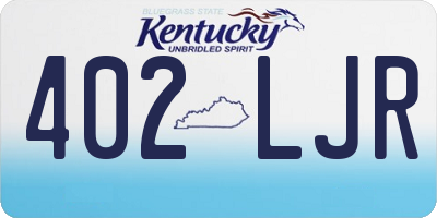 KY license plate 402LJR